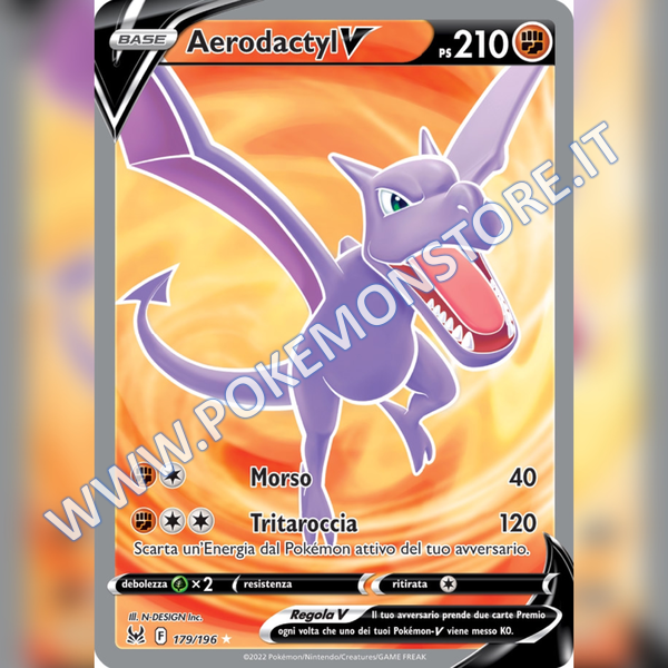 Aerodactyl V & Aerodactyl VSTAR Set di spada e scudo di origine perduta  92-93/196 carte da collezione Pokemon